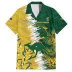 Custom Australia And South Africa Cricket Family Matching Off Shoulder Short Dress and Hawaiian Shirt Aussies Proteas Together