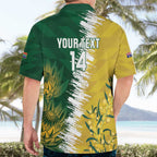 Custom Australia And South Africa Cricket Hawaiian Shirt Aussies Proteas Together