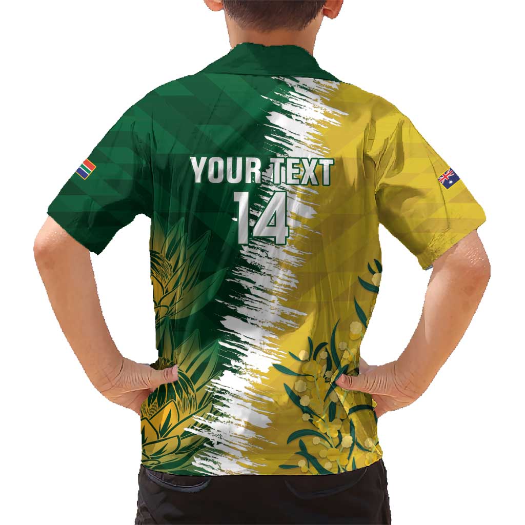 Custom Australia And South Africa Cricket Hawaiian Shirt Aussies Proteas Together