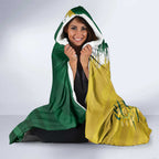 Custom Australia And South Africa Cricket Hooded Blanket Aussies Proteas Together