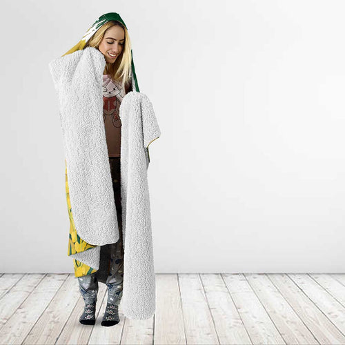 Custom Australia And South Africa Cricket Hooded Blanket Aussies Proteas Together