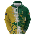 Custom Australia And South Africa Cricket Hoodie Aussies Proteas Together