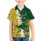 Custom Australia And South Africa Cricket Kid Hawaiian Shirt Aussies Proteas Together
