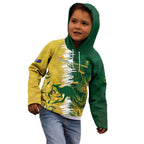 Custom Australia And South Africa Cricket Kid Hoodie Aussies Proteas Together