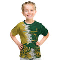 Custom Australia And South Africa Cricket Kid T Shirt Aussies Proteas Together