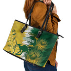 Custom Australia And South Africa Cricket Leather Tote Bag Aussies Proteas Together