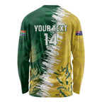 Custom Australia And South Africa Cricket Long Sleeve Shirt Aussies Proteas Together