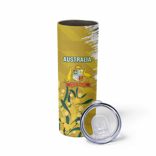 Custom Australia And South Africa Cricket Skinny Tumbler Aussies Proteas Together