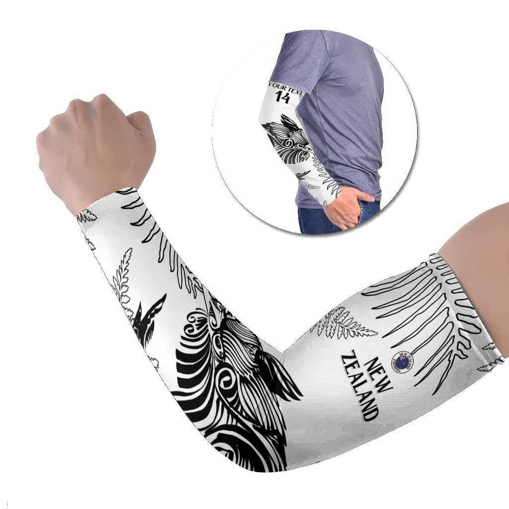 Custom New Zealand Kiwi Football Arm Sleeves Aotearoa Silver Fern - Aussie Hoodie