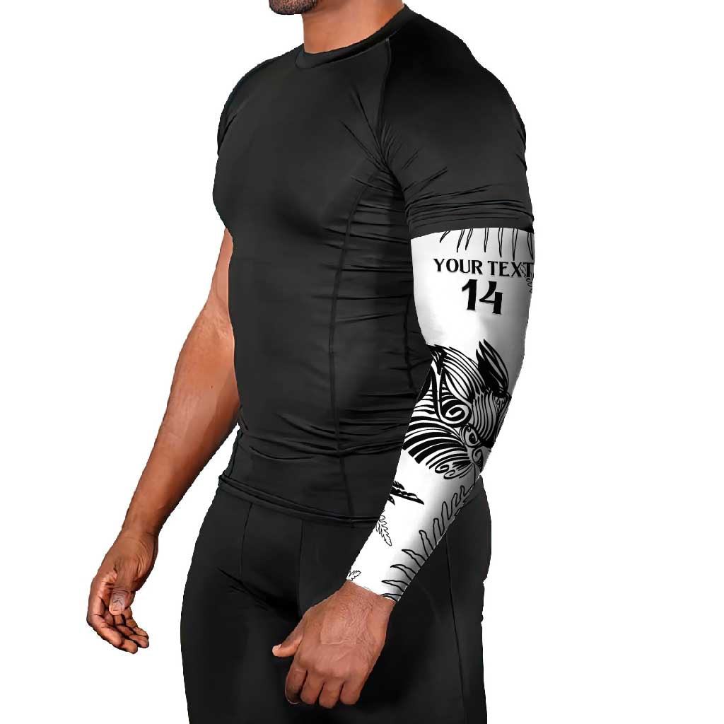 Custom New Zealand Kiwi Football Arm Sleeves Aotearoa Silver Fern - Aussie Hoodie