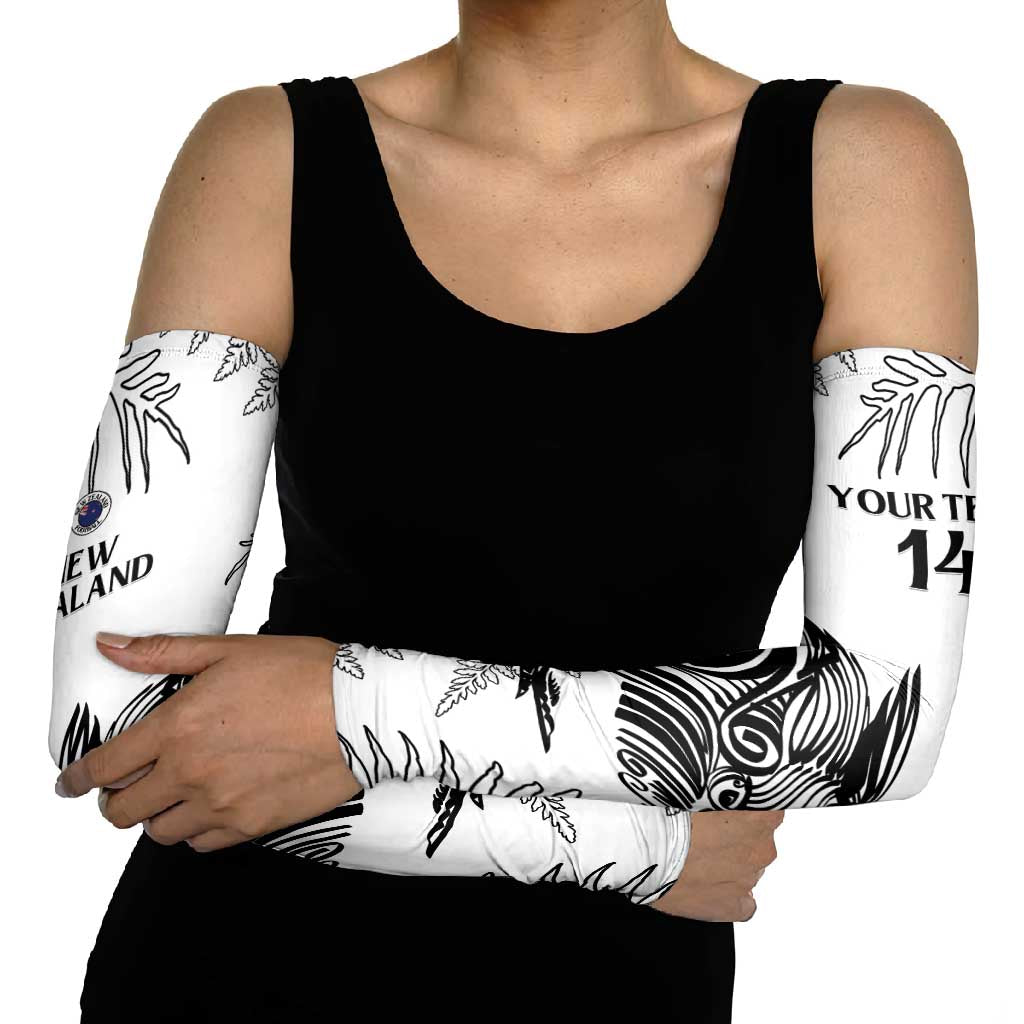 Custom New Zealand Kiwi Football Arm Sleeves Aotearoa Silver Fern - Aussie Hoodie