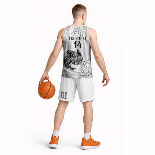 Custom New Zealand Kiwi Football Basketball Jersey Aotearoa Silver Fern - Aussie Hoodie