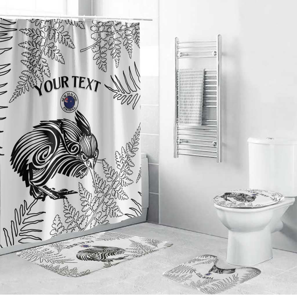 Custom New Zealand Kiwi Football Bathroom Set Aotearoa Silver Fern - Aussie Hoodie