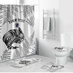 Custom New Zealand Kiwi Football Bathroom Set Aotearoa Silver Fern - Aussie Hoodie