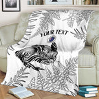 Custom New Zealand Kiwi Football Blanket Aotearoa Silver Fern