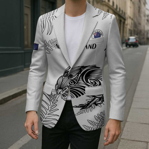 Custom New Zealand Kiwi Football Blazer Aotearoa Silver Fern - Aussie Hoodie