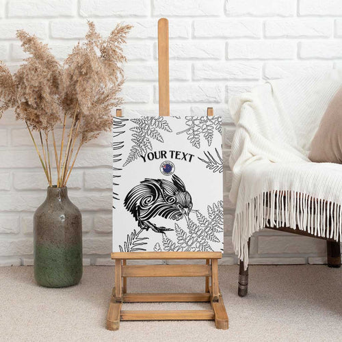 Custom New Zealand Kiwi Football Canvas Wall Art Aotearoa Silver Fern