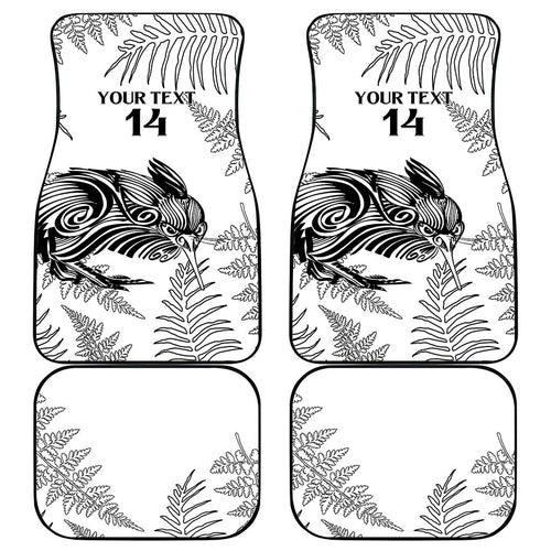 Custom New Zealand Kiwi Football Car Mats Aotearoa Silver Fern