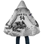 Custom New Zealand Kiwi Football Cloak Aotearoa Silver Fern - Aussie Hoodie