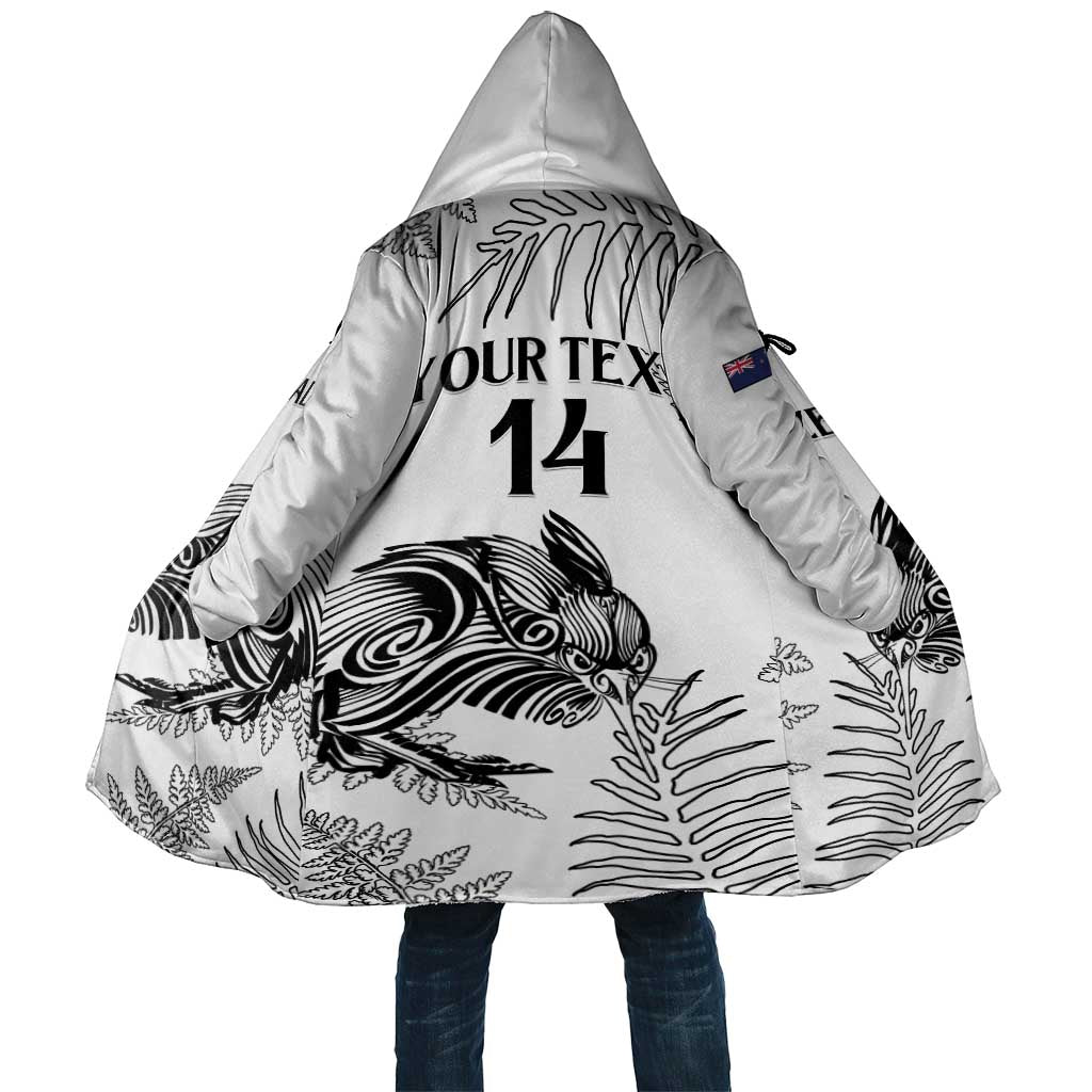 Custom New Zealand Kiwi Football Cloak Aotearoa Silver Fern - Aussie Hoodie