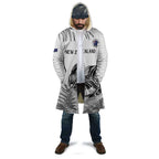 Custom New Zealand Kiwi Football Cloak Aotearoa Silver Fern - Aussie Hoodie