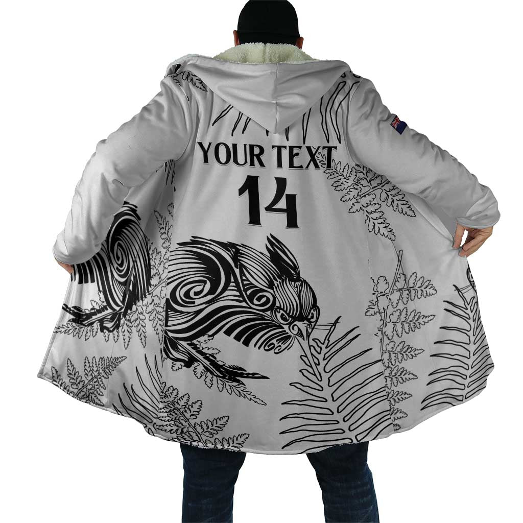 Custom New Zealand Kiwi Football Cloak Aotearoa Silver Fern - Aussie Hoodie