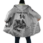 Custom New Zealand Kiwi Football Cloak Aotearoa Silver Fern - Aussie Hoodie