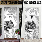 Custom New Zealand Kiwi Football Door Cover Aotearoa Silver Fern - Aussie Hoodie