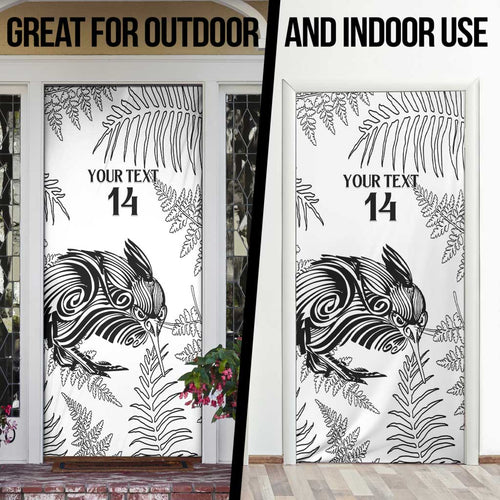Custom New Zealand Kiwi Football Door Cover Aotearoa Silver Fern - Aussie Hoodie