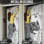 Custom New Zealand Kiwi Football Door Cover Aotearoa Silver Fern - Aussie Hoodie