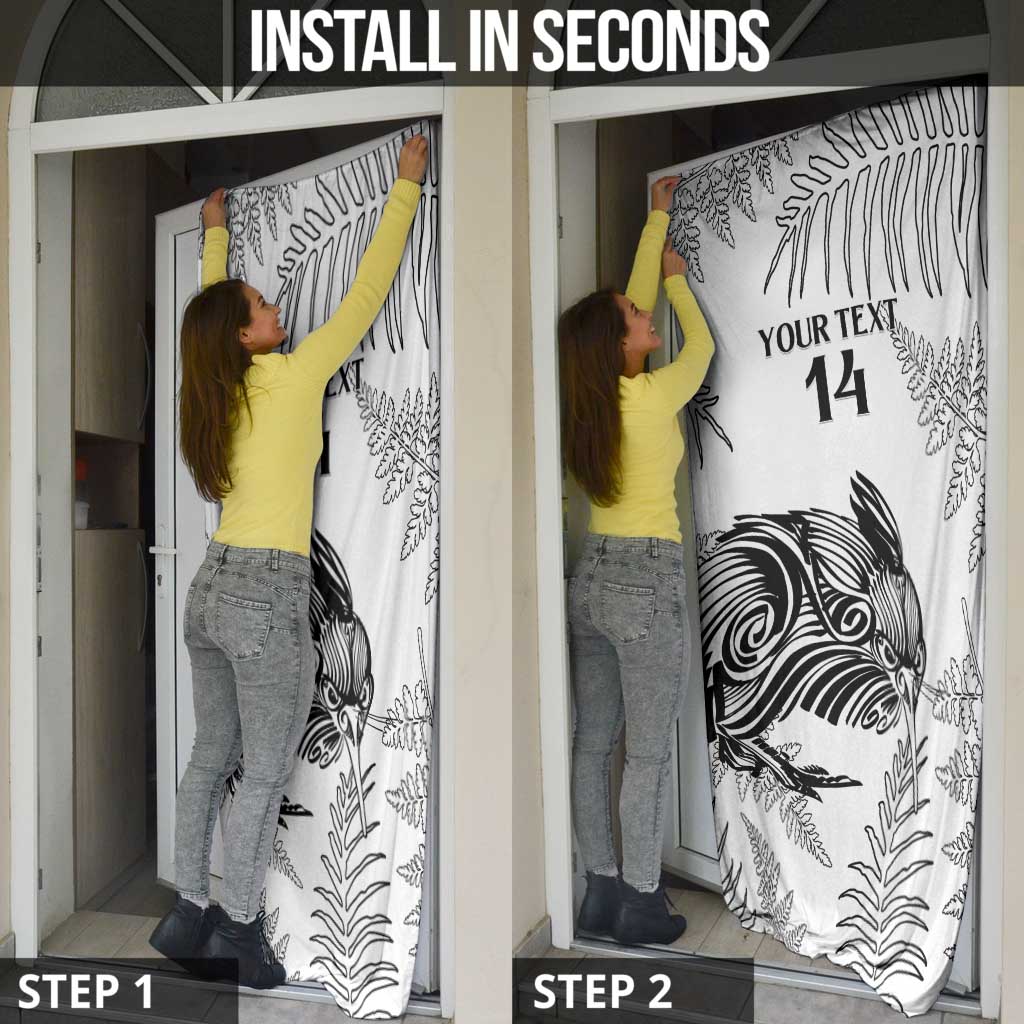 Custom New Zealand Kiwi Football Door Cover Aotearoa Silver Fern - Aussie Hoodie