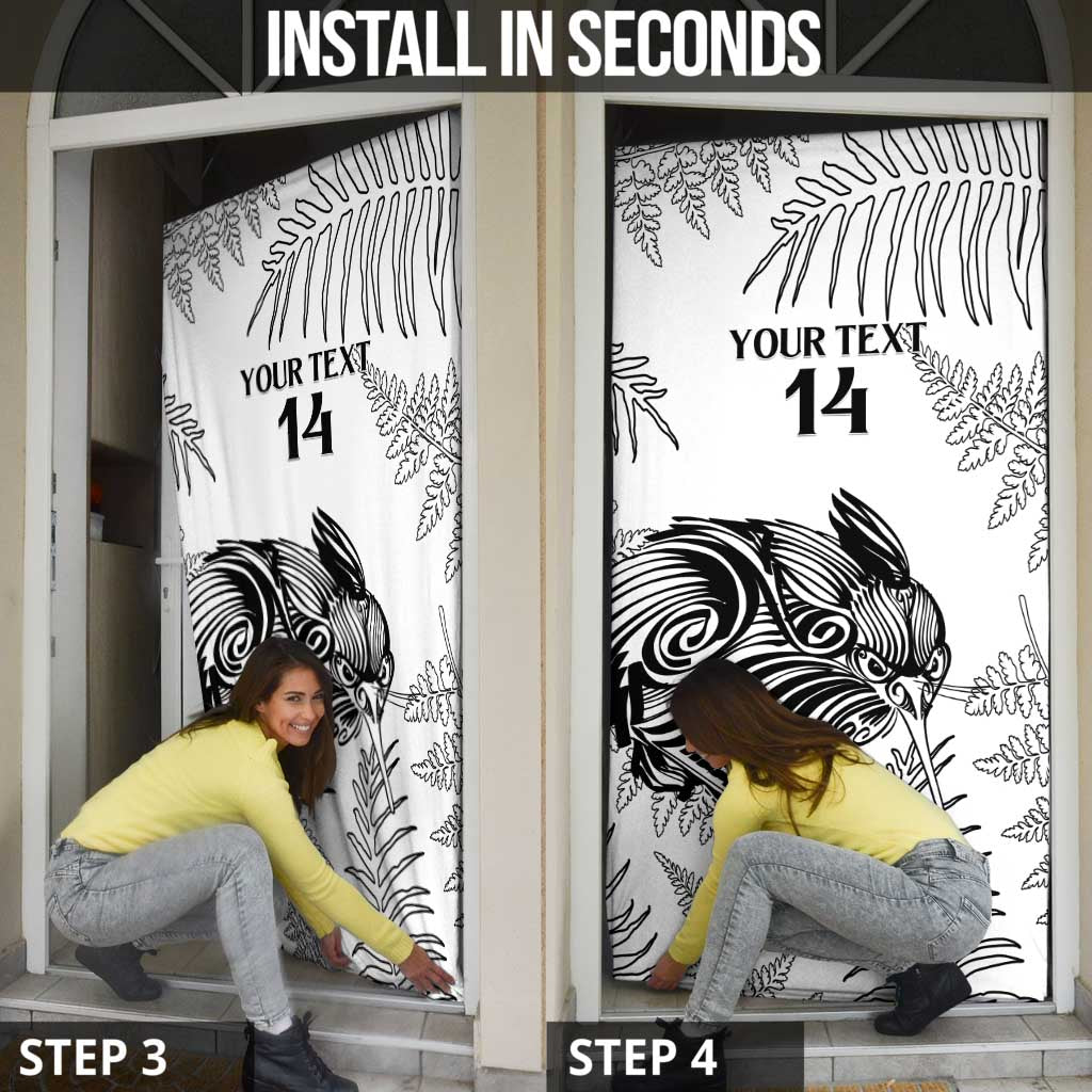 Custom New Zealand Kiwi Football Door Cover Aotearoa Silver Fern - Aussie Hoodie