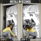 Custom New Zealand Kiwi Football Door Cover Aotearoa Silver Fern - Aussie Hoodie
