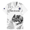 Custom New Zealand Kiwi Football Family Matching Mermaid Dress and Hawaiian Shirt Aotearoa Silver Fern