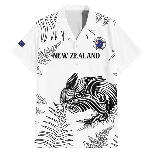 Custom New Zealand Kiwi Football Family Matching Mermaid Dress and Hawaiian Shirt Aotearoa Silver Fern