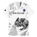 Custom New Zealand Kiwi Football Family Matching Puletasi and Hawaiian Shirt Aotearoa Silver Fern