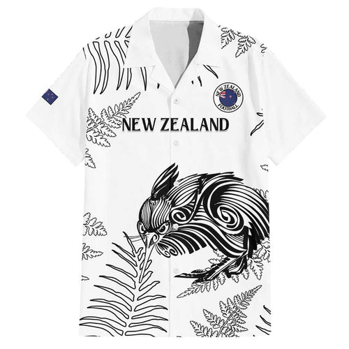 Custom New Zealand Kiwi Football Family Matching Puletasi and Hawaiian Shirt Aotearoa Silver Fern