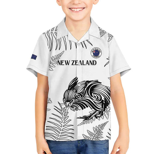 Custom New Zealand Kiwi Football Family Matching Summer Maxi Dress and Hawaiian Shirt Aotearoa Silver Fern