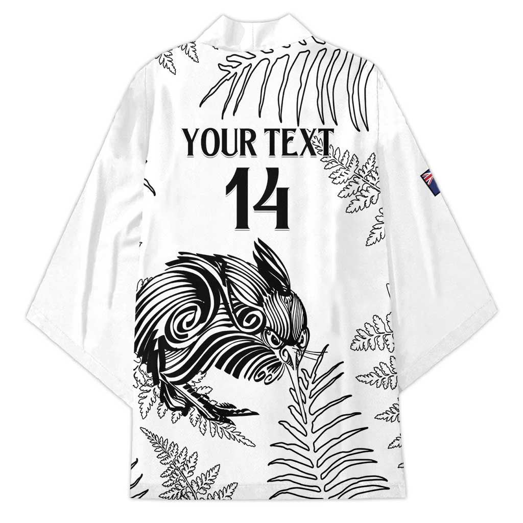 Custom New Zealand Kiwi Football Kimono Aotearoa Silver Fern - Aussie Hoodie