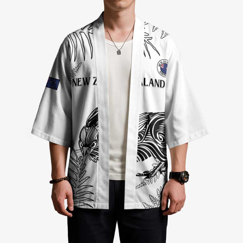 Custom New Zealand Kiwi Football Kimono Aotearoa Silver Fern - Aussie Hoodie