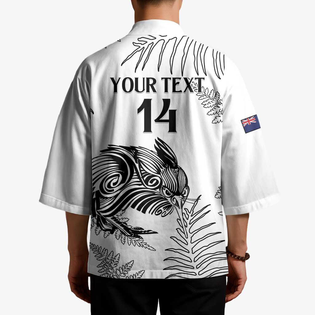 Custom New Zealand Kiwi Football Kimono Aotearoa Silver Fern - Aussie Hoodie