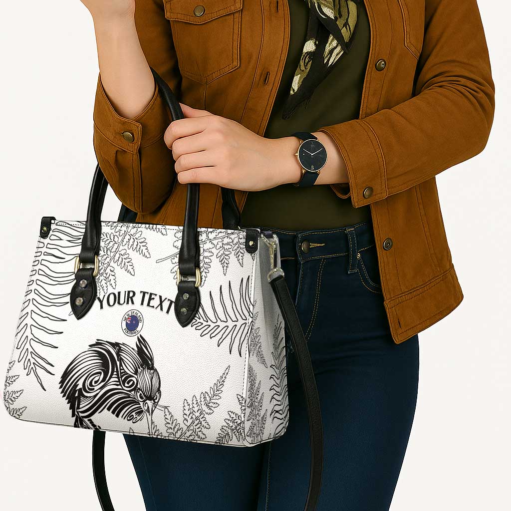 Custom New Zealand Kiwi Football Leather Bag Aotearoa Silver Fern - Aussie Hoodie