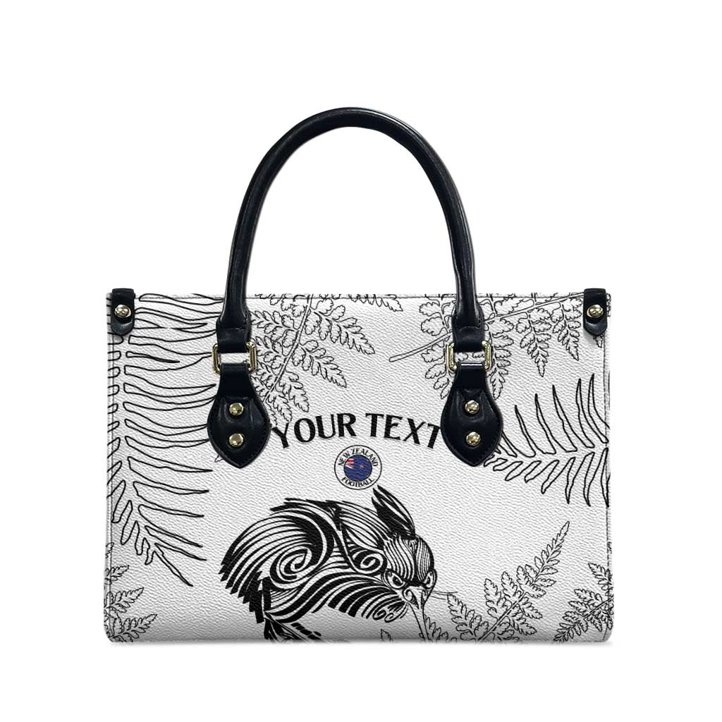 Custom New Zealand Kiwi Football Leather Bag Aotearoa Silver Fern - Aussie Hoodie