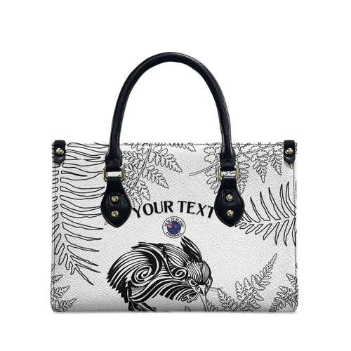 Custom New Zealand Kiwi Football Leather Bag Aotearoa Silver Fern - Aussie Hoodie