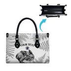 Custom New Zealand Kiwi Football Leather Bag Aotearoa Silver Fern - Aussie Hoodie