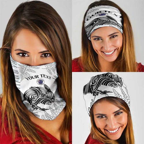 Custom New Zealand Kiwi Football Neck Gaiter Aotearoa Silver Fern - Aussie Hoodie