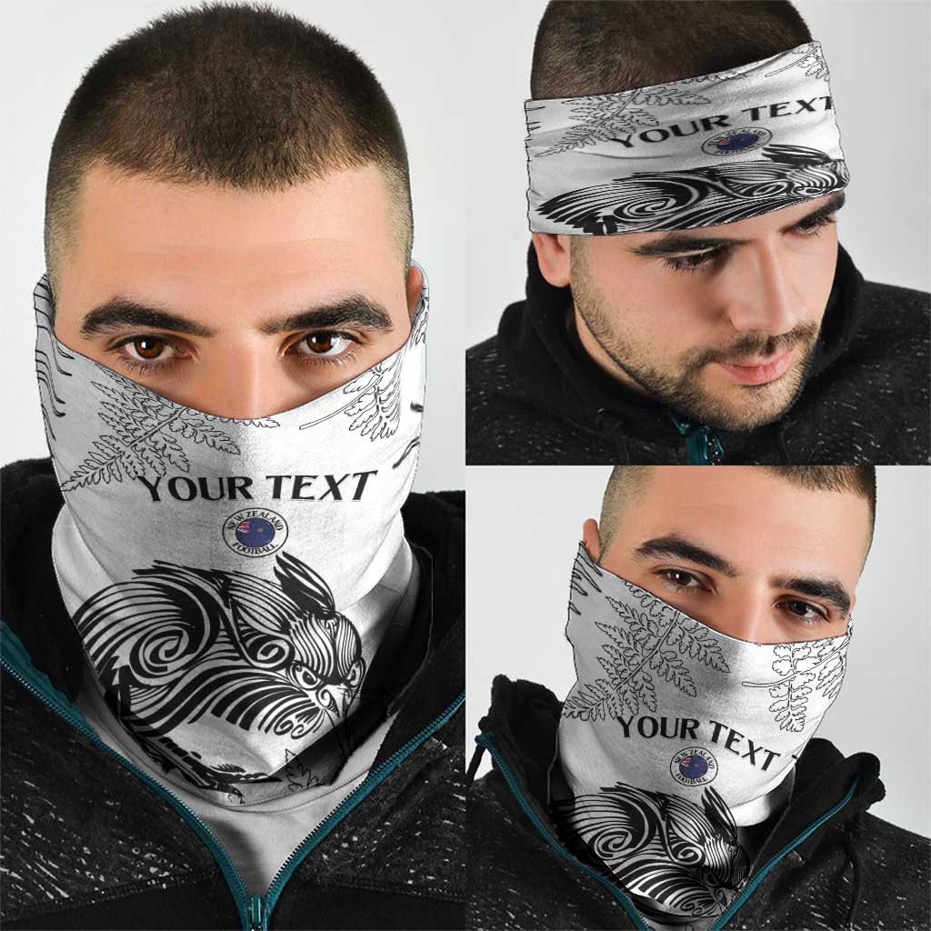 Custom New Zealand Kiwi Football Neck Gaiter Aotearoa Silver Fern - Aussie Hoodie