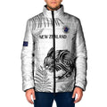 Custom New Zealand Kiwi Football Padded Jacket Aotearoa Silver Fern - Aussie Hoodie