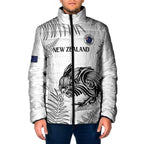 Custom New Zealand Kiwi Football Padded Jacket Aotearoa Silver Fern - Aussie Hoodie