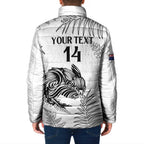 Custom New Zealand Kiwi Football Padded Jacket Aotearoa Silver Fern - Aussie Hoodie